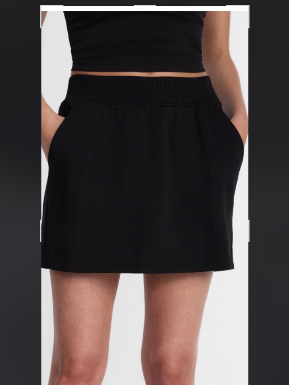 Athletic Works Women’s Black Fleece Skort Size XL NWT